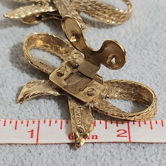 Vintage Musi Bow Gold Tone Shoe Clips - Picture 3 of 5